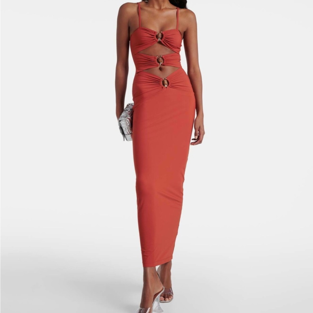 Christopher Esber Crystal Orbit gathered cutout maxi dress NEVER WORN